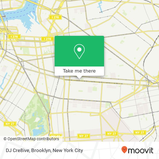 Mapa de DJ Cre8ive, Brooklyn