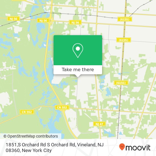 Mapa de 1851,S Orchard Rd S Orchard Rd, Vineland, NJ 08360