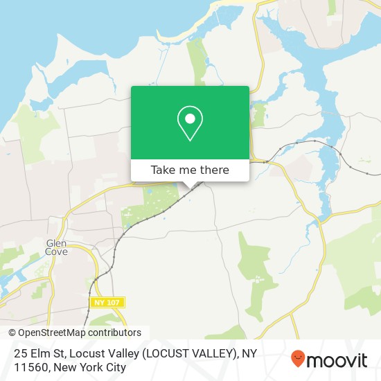 Mapa de 25 Elm St, Locust Valley (LOCUST VALLEY), NY 11560