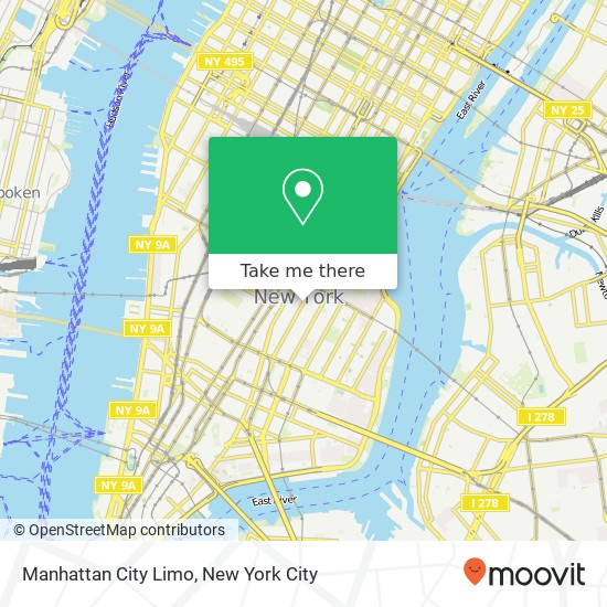 Mapa de Manhattan City Limo