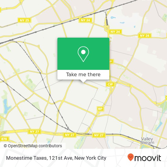 Monestime Taxes, 121st Ave map