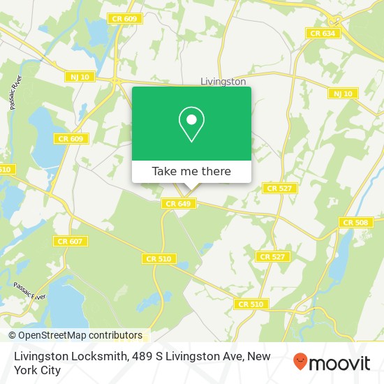 Mapa de Livingston Locksmith, 489 S Livingston Ave