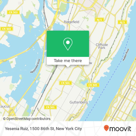 Mapa de Yesenia Ruiz, 1500 86th St