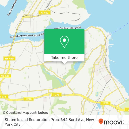 Mapa de Staten Island Restoration Pros, 644 Bard Ave