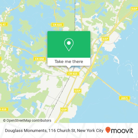 Mapa de Douglass Monuments, 116 Church St