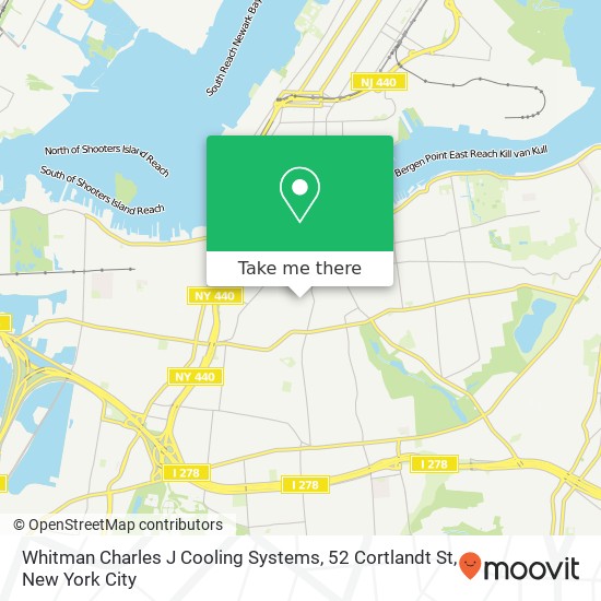 Mapa de Whitman Charles J Cooling Systems, 52 Cortlandt St