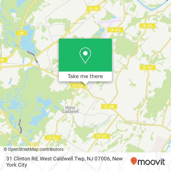 31 Clinton Rd, West Caldwell Twp, NJ 07006 map
