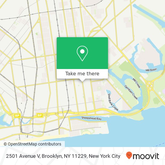 2501 Avenue V, Brooklyn, NY 11229 map