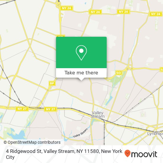 4 Ridgewood St, Valley Stream, NY 11580 map