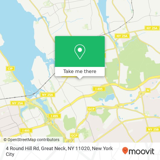 Mapa de 4 Round Hill Rd, Great Neck, NY 11020
