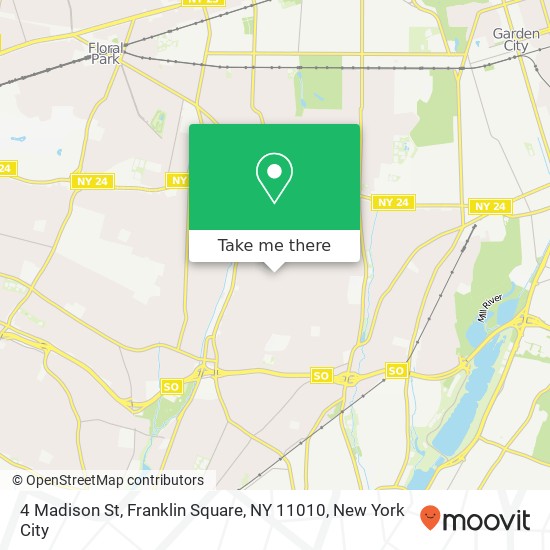 Mapa de 4 Madison St, Franklin Square, NY 11010