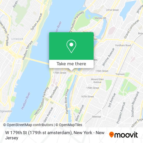 Mapa de W 179th St (179th st amsterdam)