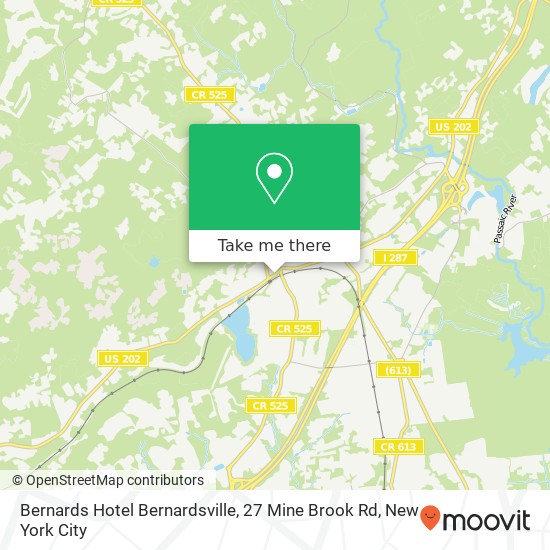 Mapa de Bernards Hotel Bernardsville, 27 Mine Brook Rd