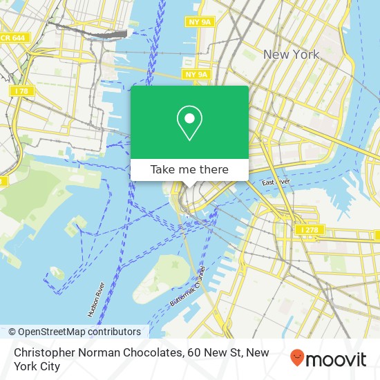 Christopher Norman Chocolates, 60 New St map