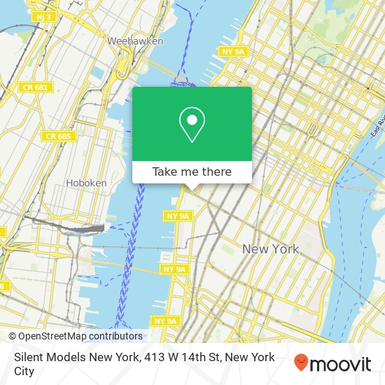 Silent Models New York, 413 W 14th St map