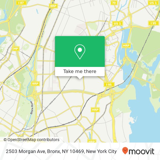 Mapa de 2503 Morgan Ave, Bronx, NY 10469