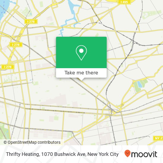 Thrifty Heating, 1070 Bushwick Ave map