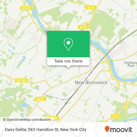 Mapa de Dairy Delite, 583 Hamilton St