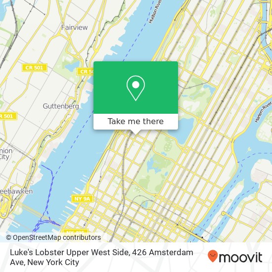 Luke's Lobster Upper West Side, 426 Amsterdam Ave map