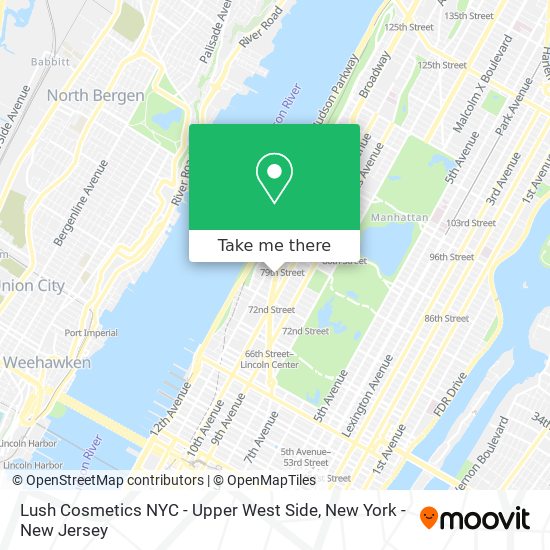 Mapa de Lush Cosmetics NYC - Upper West Side