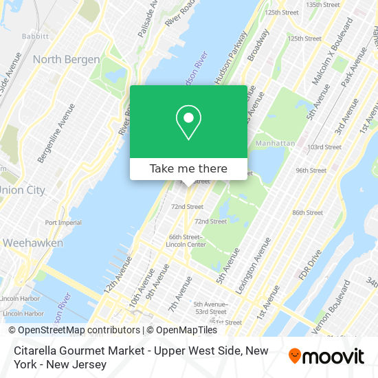 Citarella Gourmet Market - Upper West Side map
