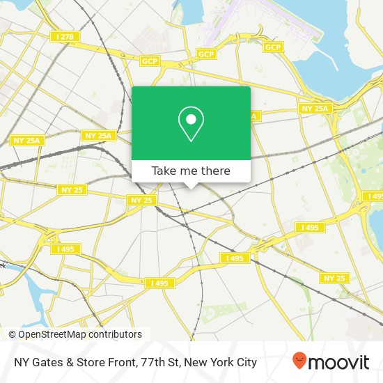 Mapa de NY Gates & Store Front, 77th St
