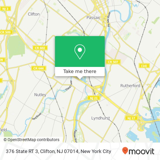 376 State RT 3, Clifton, NJ 07014 map