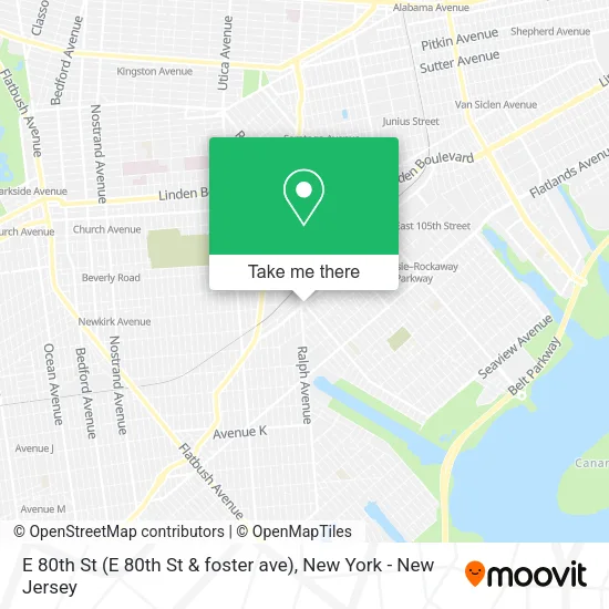 E 80th St (E 80th St & foster ave) map