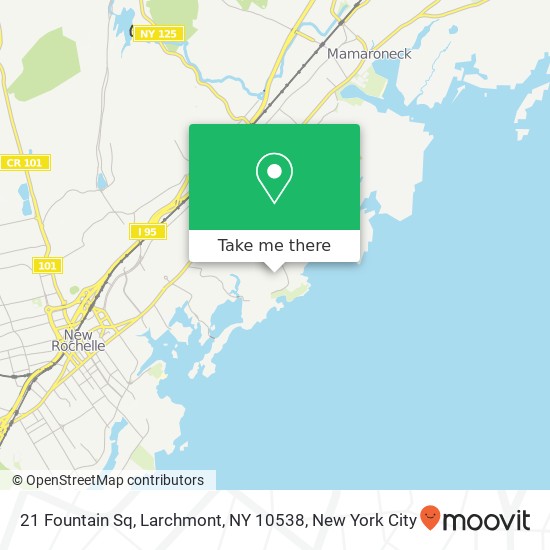 Mapa de 21 Fountain Sq, Larchmont, NY 10538