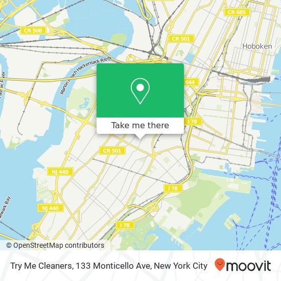 Mapa de Try Me Cleaners, 133 Monticello Ave