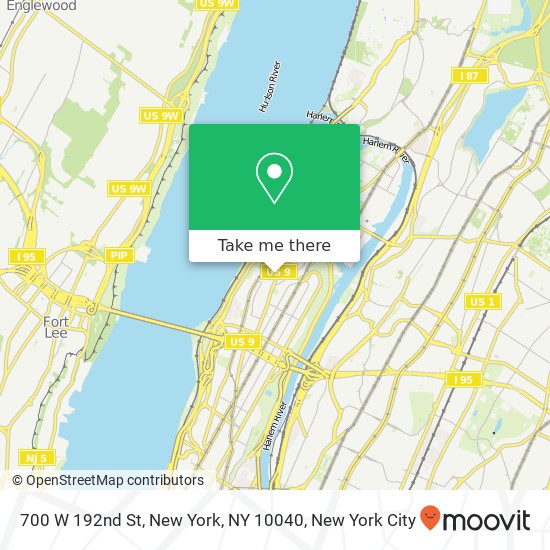 Mapa de 700 W 192nd St, New York, NY 10040