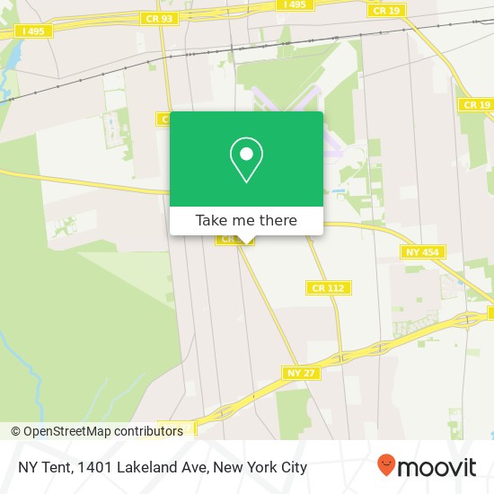 NY Tent, 1401 Lakeland Ave map