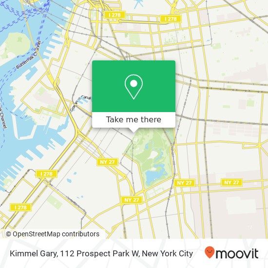 Kimmel Gary, 112 Prospect Park W map