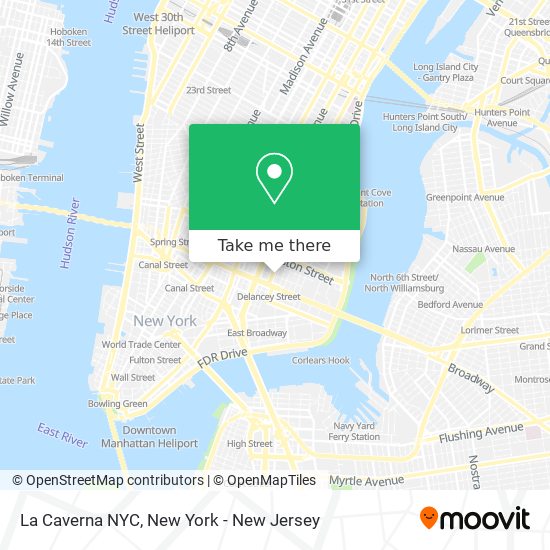 La Caverna NYC map
