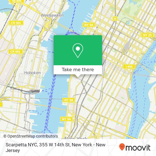 Scarpetta NYC, 355 W 14th St map