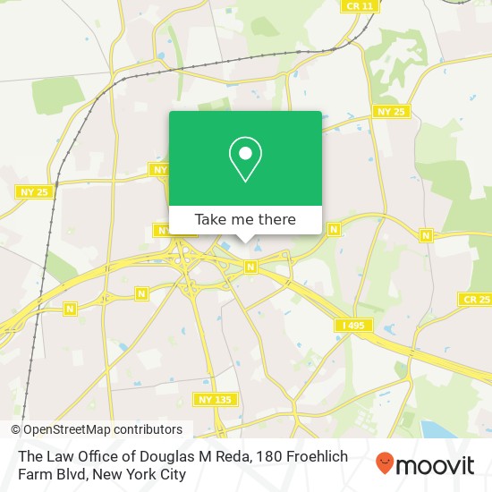 Mapa de The Law Office of Douglas M Reda, 180 Froehlich Farm Blvd