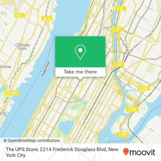 Mapa de The UPS Store, 2214 Frederick Douglass Blvd