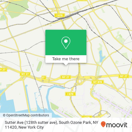 Mapa de Sutter Ave (128th sutter ave), South Ozone Park, NY 11420