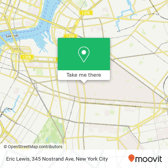 Mapa de Eric Lewis, 345 Nostrand Ave
