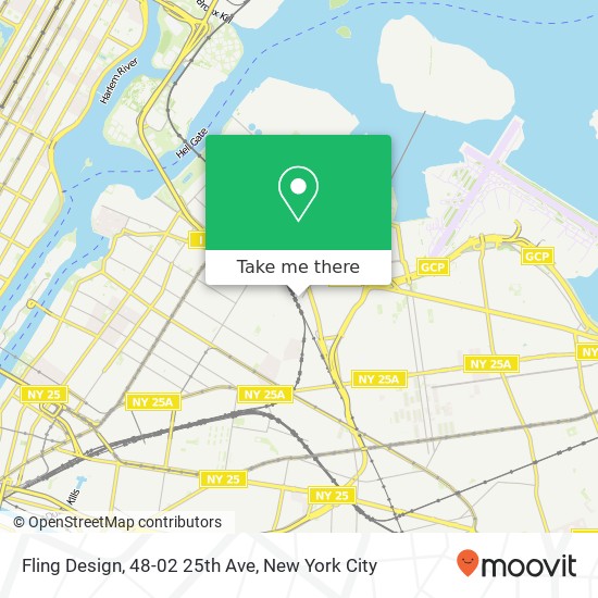 Mapa de Fling Design, 48-02 25th Ave