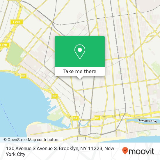 Mapa de 130,Avenue S Avenue S, Brooklyn, NY 11223