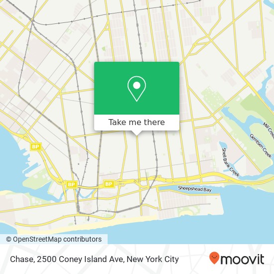 Chase, 2500 Coney Island Ave map