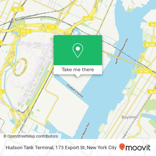 Mapa de Hudson Tank Terminal, 173 Export St