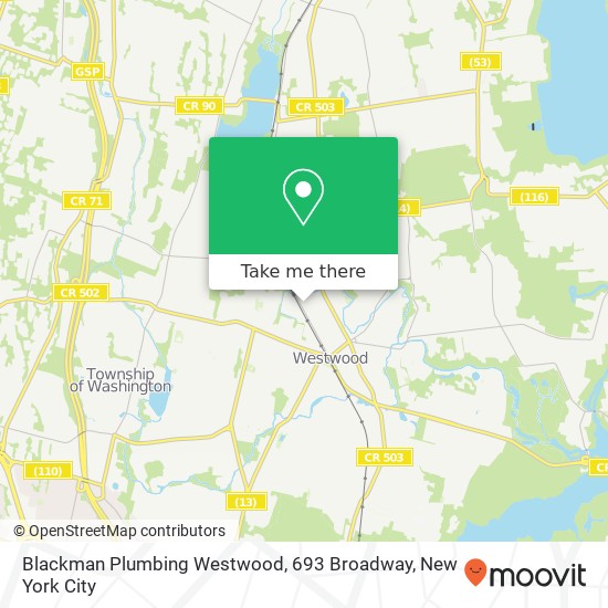 Mapa de Blackman Plumbing Westwood, 693 Broadway