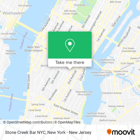 Stone Creek Bar NYC map