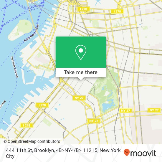 444 11th St, Brooklyn, <B>NY< / B> 11215 map