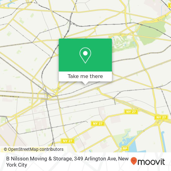 B Nilsson Moving & Storage, 349 Arlington Ave map