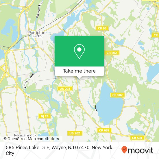 585 Pines Lake Dr E, Wayne, NJ 07470 map