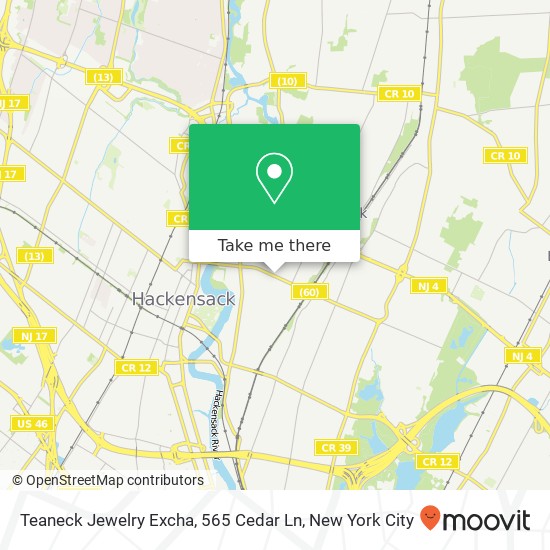 Teaneck Jewelry Excha, 565 Cedar Ln map