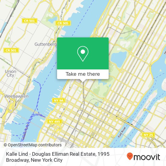 Mapa de Kalle Lind - Douglas Elliman Real Estate, 1995 Broadway